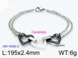 Stainless steel with Ceramic Bracelet