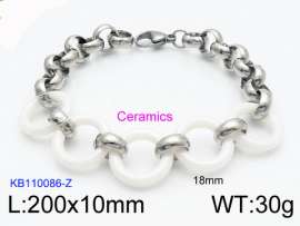Stainless steel with Ceramic Bracelet