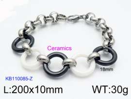 Stainless steel with Ceramic Bracelet