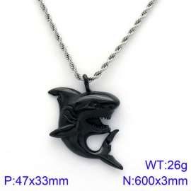 Stainless Steel Black-plating Necklace