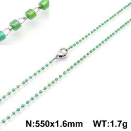 Stainless Steel Stone & Crystal Necklace