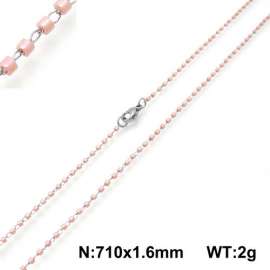 Stainless Steel Stone & Crystal Necklace