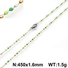 Stainless Steel Stone & Crystal Necklace