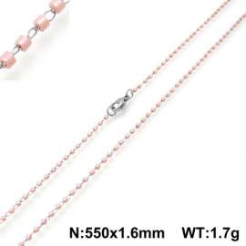 Stainless Steel Stone & Crystal Necklace
