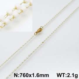 Stainless Steel Stone & Crystal Necklace