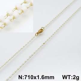Stainless Steel Stone & Crystal Necklace