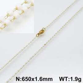 Stainless Steel Stone & Crystal Necklace