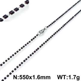 Stainless Steel Stone & Crystal Necklace