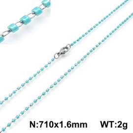 Stainless Steel Stone & Crystal Necklace
