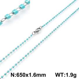 Stainless Steel Stone & Crystal Necklace
