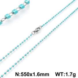 Stainless Steel Stone & Crystal Necklace