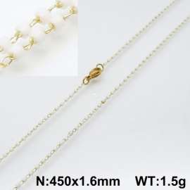 Stainless Steel Stone & Crystal Necklace
