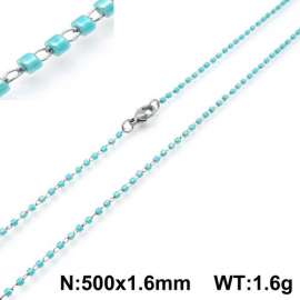 Stainless Steel Stone & Crystal Necklace