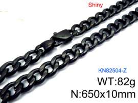 Stainless Steel Black-plating Necklace