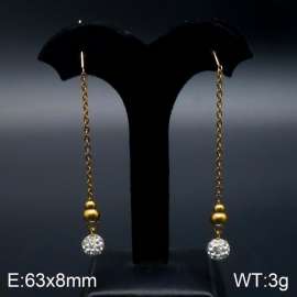 Stainless Steel Stone&Crystal Earring