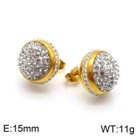 Stainless Steel Stone&Crystal Earring