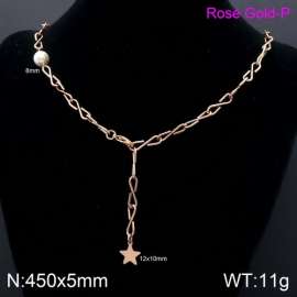 SS Rose Gold-Plating Necklace