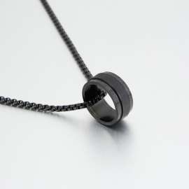 Stainless Steel Black-plating Necklace