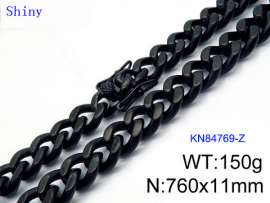 Stainless Steel Black-plating Necklace