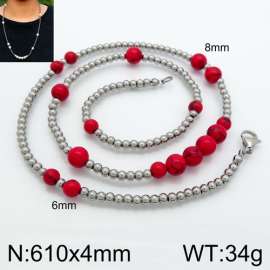 Stainless Steel Stone Necklace