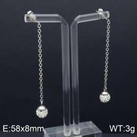 Stainless Steel Stone&Crystal Earring