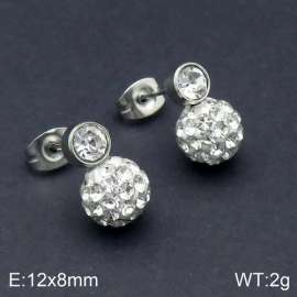 Stainless Steel Stone&Crystal Earring