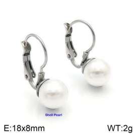 SS Shell Pearl Earrings