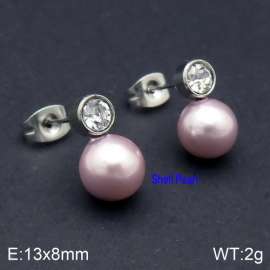 SS Shell Pearl Earrings