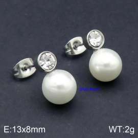 SS Shell Pearl Earrings