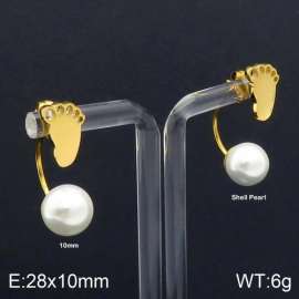 SS Shell Pearl Earrings