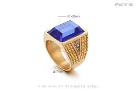 Stainless Steel Stone&Crystal Ring