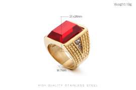 Stainless Steel Stone&Crystal Ring