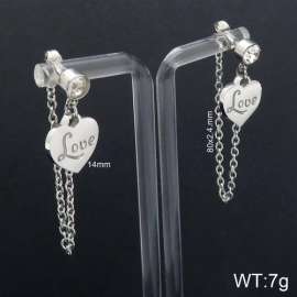 Stainless Steel Stone&Crystal Earring