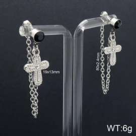 Stainless Steel Stone&Crystal Earring