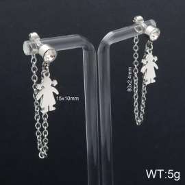 Stainless Steel Stone&Crystal Earring