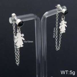 Stainless Steel Stone&Crystal Earring