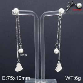 SS Shell Pearl Earrings