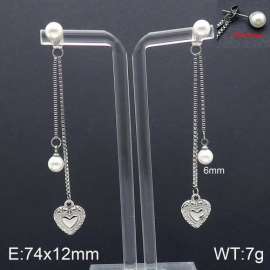 SS Shell Pearl Earrings