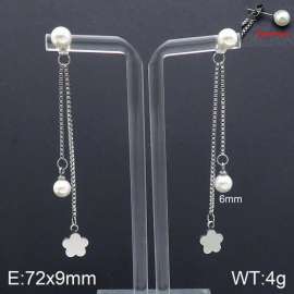 SS Shell Pearl Earrings