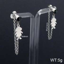 Stainless Steel Stone&Crystal Earring