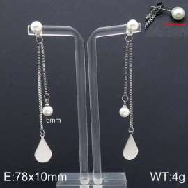 SS Shell Pearl Earrings