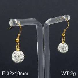 Stainless Steel Stone&Crystal Earring