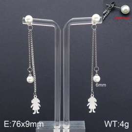 SS Shell Pearl Earrings