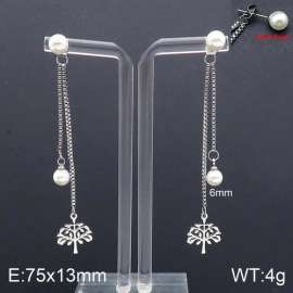 SS Shell Pearl Earrings