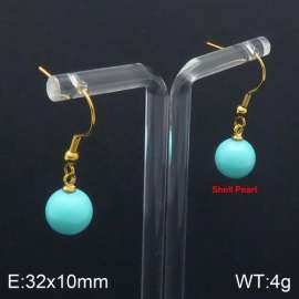 SS Shell Pearl Earrings