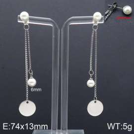 SS Shell Pearl Earrings