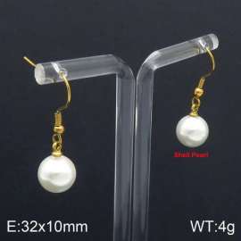 SS Shell Pearl Earrings