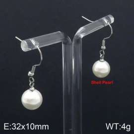 SS Shell Pearl Earrings