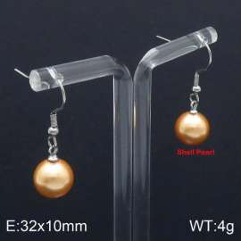 SS Shell Pearl Earrings