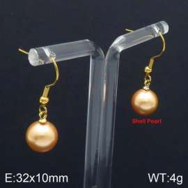 SS Shell Pearl Earrings